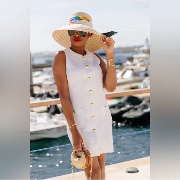 Sail to Sable Dresses & Skirts - Sail to Sable Grace Sleeveless Button Front Shift Dress